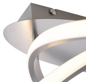 Dizajnové stropné svietidlo oceľové vrátane LED 3-stupňového stmievania - Ruta