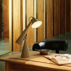Tom Dixon Stolová LED lampa Pose Task Light, zlatá, 41 cm, Mosadz / zlato, Obývacia izba / jedáleň, Plast, Dizajn, Stojacie svietidlo