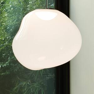 Tom Dixon LED závesné svietidlo Melt, Ø 28 cm, opálová/zlatá farba, Biela / opálová, Obývacia izba / jedáleň, Plast, Dizajn, Závesné svietidlo