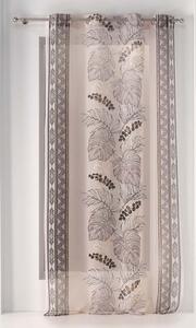 Luxusná béžová záclona so zlatým akcentom listov 140 x 240 cm