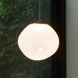 Tom Dixon LED závesné svietidlo Melt, Ø 50 cm, opálová/zlatá farba, Biela / opálová, Obývacia izba / jedáleň, Plast, Dizajn, Závesné svietidlo