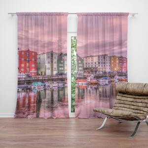 Sablio Záves Barevné Domčeky na Pobrežie: 2 ks 140x250 cm