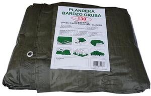 Zelená plachta, rozmer 6x10 metrov, hrúbka 130 g/m²