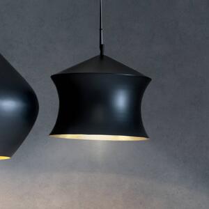 Tom Dixon LED závesné svietidlo Beat Waist, čierna, Ø 41 cm, Čierna, Obývacia izba / jedáleň, Mosadz, Dizajn, Závesné svietidlo