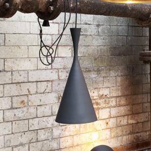 Tom Dixon LED závesné svietidlo Beat Tall, čierna, Ø 19 cm mosadz, Čierna, Obývacia izba / jedáleň, Mosadz, Dizajn, Závesné svietidlo