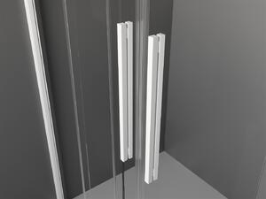 Mexen Velar Duo, posuvné dvere do otvoru 140x200 cm, 8mm číre sklo, biela, 871-140-000-02-20