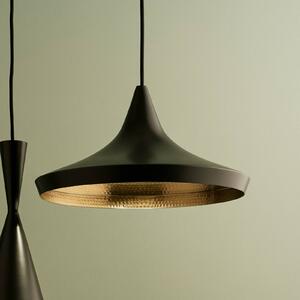 Tom Dixon LED závesné svietidlo Beat Flat, čierna, Ø 56 cm, Čierna, Obývacia izba / jedáleň, Mosadz, Dizajn, Závesné svietidlo