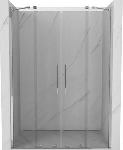 Mexen Velar Duo, posuvné dvere do otvoru 140x200 cm, 8mm číre sklo, chrómový profil, 871-140-000-02-01