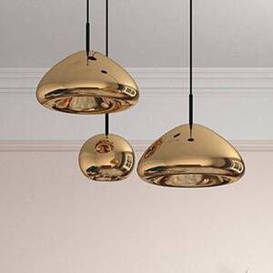 Tom Dixon LED závesné svietidlo Void mini, Ø 15 cm, mosadz, Mosadz / zlato, Obývacia izba / jedáleň, Mosadz, Dizajn, Závesné svietidlo