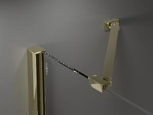 Mexen Velar Duo, sprchový kút s posuvnými dverami 90(dvere) x 80(dvere) cm, 8mm číre sklo, zlatý lesklý profil, 871-090-080-02-50