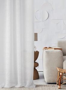 Krásna biela záclona s uzlíčkovými pásikmi na riasiacu pásku 140 x 250 cm