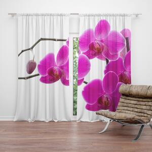 Sablio Záves Fialové Orchidey: 2 ks 140x250 cm