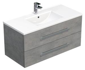 Kúpeľňová skrinka s umývadlom Naturel Cube Way 100x53x46 cm betón mat CUBE461002BEMOD