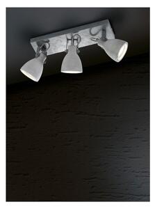 Sivé nástenné svietidlo na 3 žiarovky Trio Concrete, dĺžka 35 cm