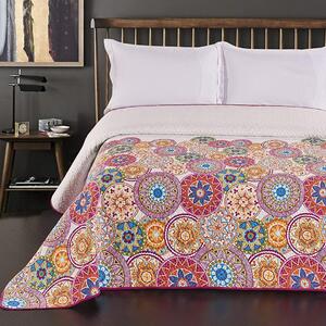 Nádherný pestrofarebný prehoz prehoz na posteľ mandala 200 x 220 cm