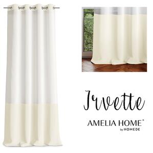 AmeliaHome Dekoračná záclona Irvette s krúžkami, biela/krémová Rozmer: 140x250 cm
