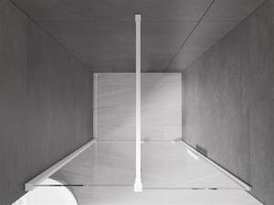 Mexen Velar, posuvné dvere do otvoru 90x200 cm, 8mm číre sklo, biely profil, 871-090-000-01-20