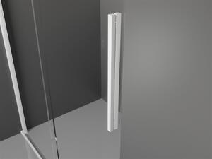 Mexen Velar, sprchový kút s posuvnými dverami 110(dvere) x 75(stena) cm, 8mm číre sklo, biela, 871-110-075-01-20