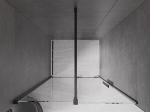 Mexen Velar, posuvné dvere do otvoru 120x200 cm, 8mm číre sklo, čierna matná, 871-120-000-01-70