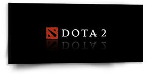 Sablio Obraz DOTA 2 Čierna - 110x50 cm