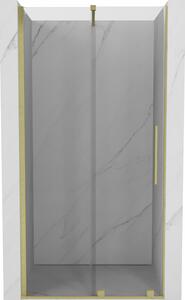 Mexen Velar, posuvné dvere do otvoru 90x200 cm, 8mm číre sklo, zlatá matná, 871-090-000-01-55