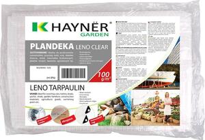 Plachta, 4x5 metrov, priehľadná, zosilnená, 100 g/m²