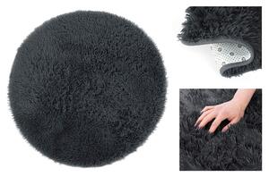 Módny okrúhly koberec s vysokým vlasom