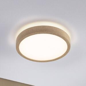 Paulmann LED panel Cosara, Ø 30 cm, béžový, IP44, 3000 K, Krémová / jantárovo žltá, Obývacia izba / jedáleň, Textil / látka / hodváb, Škandinávsky, Závesné svietidlo