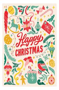 Bavlnená utierka eleanor stuart Happy Christmas, 46 x 71 cm
