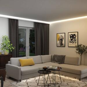 Paulmann LED pásik – predĺženie MaxLED 1000, 2,5 m, IP44, Chrómová / strieborná, Obývacia izba / jedáleň, Plast