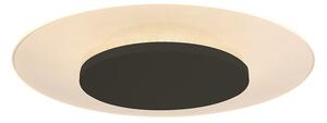 Moderne plafondlamp wit met zwart 28cm incl. LED - Lido