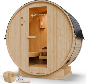 Fínska sudová sauna Ø 190 cm – vonkajšia, z masívu, 120 cm