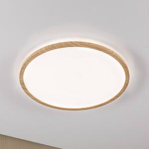 Paulmann LED panel Atria Shine, Ø 42 cm, drevo, IP44, 4000 K, zapnutie/vypnutie, Svetlé drevo, Pracovňa / Kancelária, Plast, Moderný, Závesné svietidlo