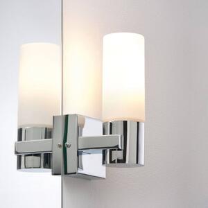 Paulmann LED-zrkadlo svetlo Gemini, chrómová, sada 2 ks, stmievateľné, IP44, Chrómová / strieborná, Kúpeľňa, kov, Moderný, Nástenné svietidlo