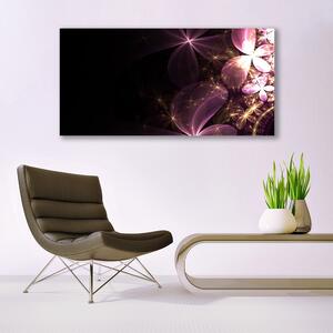 Skleneny obraz Abstrakcie kvety umenie 140x70 cm 4 Prívesky