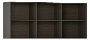 Knižnica INTEGRO policová vyššia, 835 x 1750 x 400 mm, 6 políc, wenge