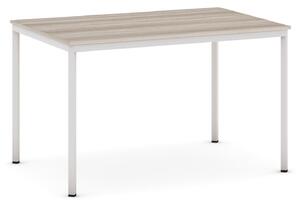 Jedálenský stôl, 1200 x 800 mm, sivá podnož, dub prírodný