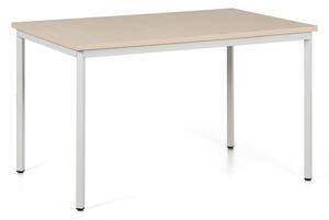 Jedálenský stôl TRIVIA, sivá podnož, 1200 x 800 mm, breza