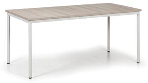 Jedálenský stôl TRIVIA, sivá podnož, 160x80 cm, dub prírodný