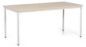Jedálenský stôl TRIVIA, sivá podnož, 160x80 cm, breza