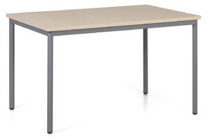 Jedálenský stôl TRIVIA, tmavo sivá podnož, 1200 x 800 mm, breza