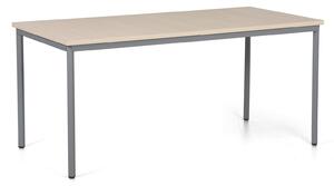 Jedálenský stôl TRIVIA, 160x80 cm, tmavo sivá podnož, breza