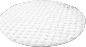 Okrúhly Bublinový koberec Rabbit Bubble 120 cm biely plyšový