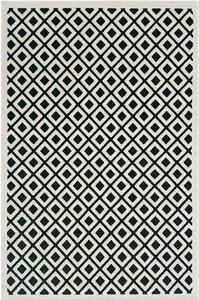 TZ Bielo-čierny obdĺžnikový koberec Strado Polo Chessboard s kosoštvorcovým vzorom Rozmer: 160x230 cm