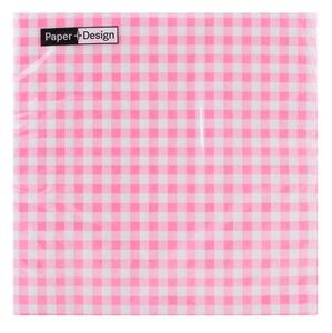 New vichy rose 33x33cm 227448 - Servítky