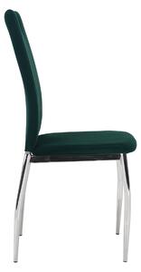 KONDELA Jedálenská stolička, smaragdová Velvet látka/chróm, OLIVA NEW