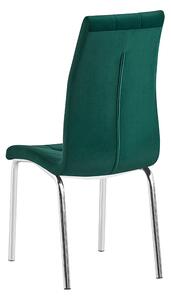TEMPO Jedálenská stolička, smaragdová/chróm, GERDA NEW