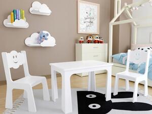 Vulpi Detská stolička so stolíkom Obláčik Farba: biela