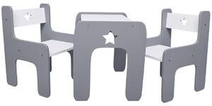 WoodStar Dizajnový detský stolík a stolička 3v1 Farba: biela