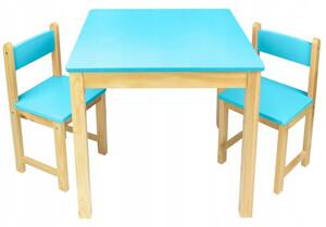 Vulpi Zostava do detskej izby - stôl + stoličky Farba: modrá